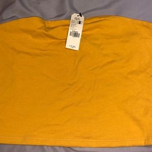 BRAND NEW Yellow Tube Top Size L